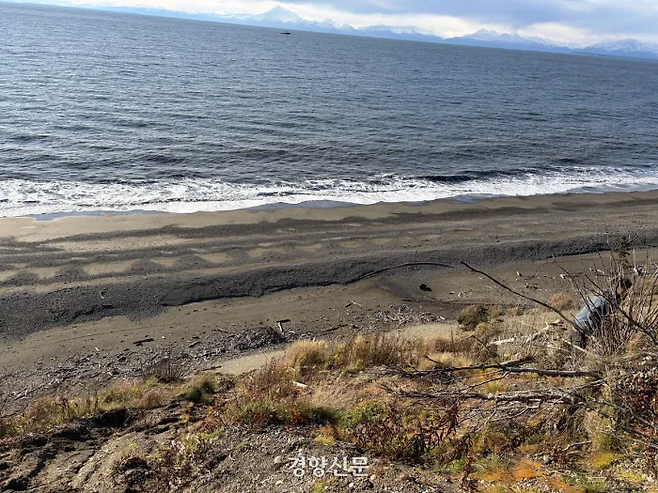 The proposed site of the Alaska LNG liquefaction plant and export terminal, a project for which the United States is seeking South Korean investment, remains an undeveloped stretch of land. Nikiski, Alaska. @The Kyunghyang Daily News.