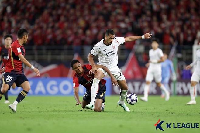 [서울=뉴시스]포항, ACLE 경기서 가시마에 완패. (사진=한국프로축구연맹 제공)