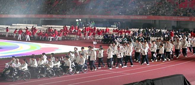 2026 아이치-나고야 장애인아시안게임에서의 대한민국 선수단. 사진=대한장애인체육회 제공