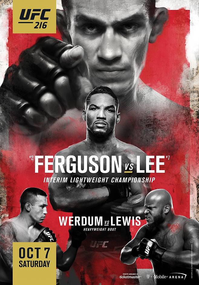 ▲ UFC 216 포스터는 곧 바뀔 전망이다.