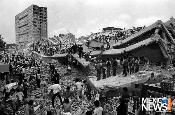 1985년 멕시코 수도 멕시코시티를 초토화시킨 규모 8.2 지진 당시 모습. 멕시코뉴스네트워크