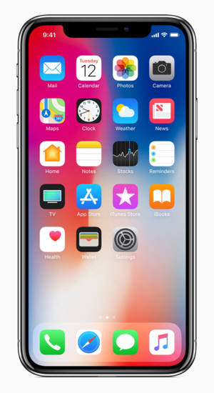 애플이 12일(현지시간) 미국에서 발표한 아이폰X.