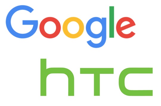 구글(위)과 HTC 로고.ⓒ각사