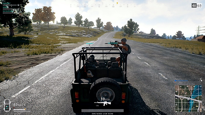 고주사율 모니터는 화면이 빠르게 움직이더라도 이를 매끄럽게 연결해서 보여준다