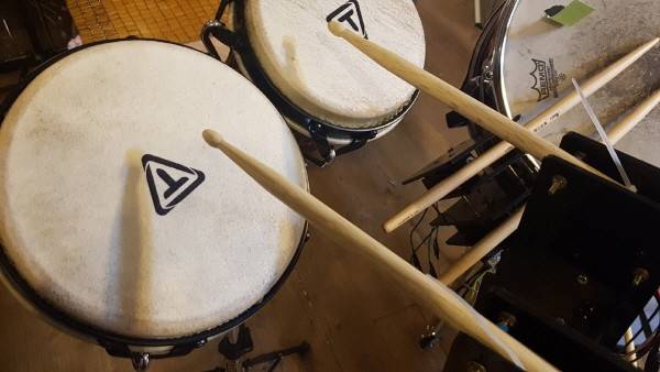 ‘재즈메카트로니카’ 자동 연주 로봇 퍼커션 파트. 사진=이모션웨이브아츠 제공