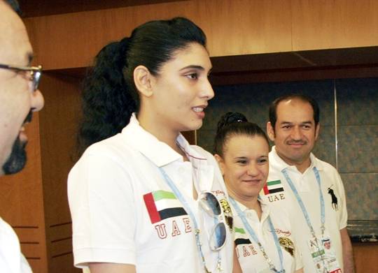 마날의 여동생 마이타 빈트 무하마드 빈 라시드 알 막툼은 2008 베이징올림픽에서 UAE 태권도 국가대표로 출전했다. 2010년 8월 한국을 방문했던 마이타. 세계태권도연맹 제공