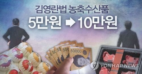청탁금지법 '3ㆍ5ㆍ10' 규정 개정안 (PG) [제작 최자윤, 조혜인] 일러스트