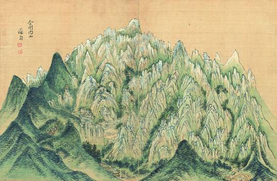 보물로 지정된 ‘해악전신첩’ 속 금강산. 문화재청 제공