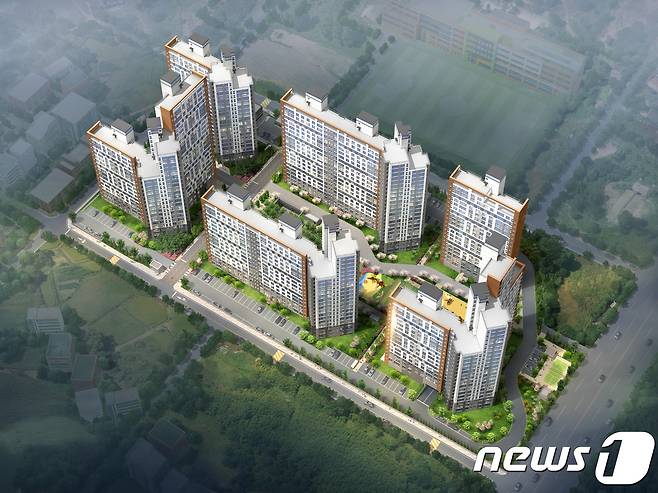 전북 부안군 부안읍에 조성될 '부안 라온 프라이빗'아파트 조감도. © News1 김대홍 기자