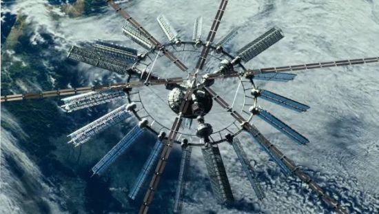 영화 '지오스톰'에 등장하는 기후조작용 위성(사진=영화 '지오스톰' 장면 캡쳐)