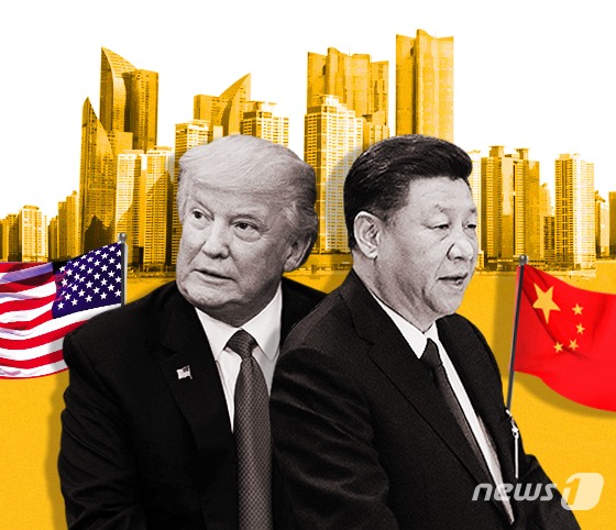 '무역전쟁'을 선언한 도널드 트럼프 미국 대통령과 시진핑 중국 국가주석 © News1 방은영 디자이너