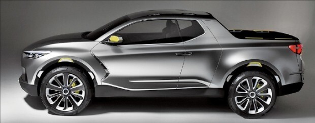 현대차가 2015 디트로이트모터쇼에서 공개한 산타크루즈 콘셉트 모델 [출처=현대차]