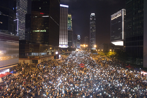 ⓒ시사IN 이명익 ‘우산혁명’이라 불린 2014년 홍콩 민주화 시위.