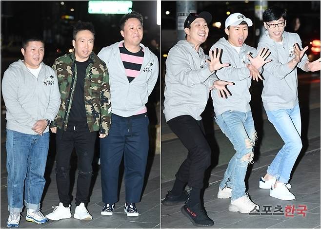 MBC 예능 '무한도전' 종방연에 참석하고 있는 조세호 박명수 정준하 하하 양세형 유재석. 사진=장동규 기자 jk31@hankooki.com