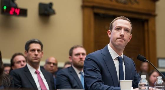 지난 11일 미국 하원 에너지 상무위원회 청문회장에 양복 차림으로 출석한 마크 저커버그 페이스북 CEO.