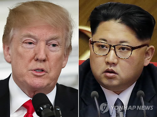 도널드 트럼프 미국 대통령(왼쪽)과 김정은 북한 국무위원장