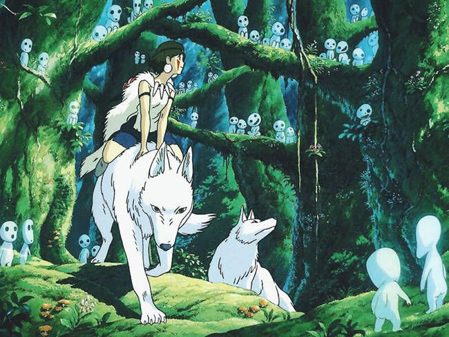 애니메이선 `모노노케 히메`의 한 장면. 자연에 깃든 정령들의 힘을 영화화했다.