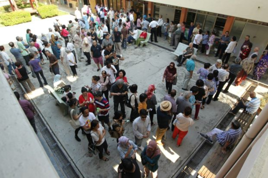 말레이시아 다만사라에서 유권자들이 제 14대 총선 투표에 참여하고 있다. / 말레이시아 ‘더 스타’