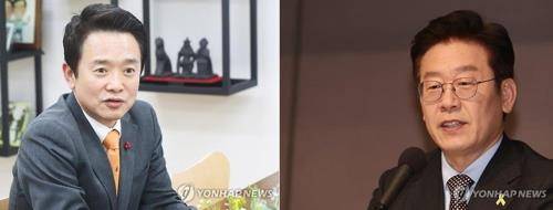 자유한국당 남경필 경기도지사 후보와 더불어민주당 이재명 후보
