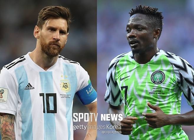 ▲ 리오넬 메시(왼쪽)와 아메드 무사