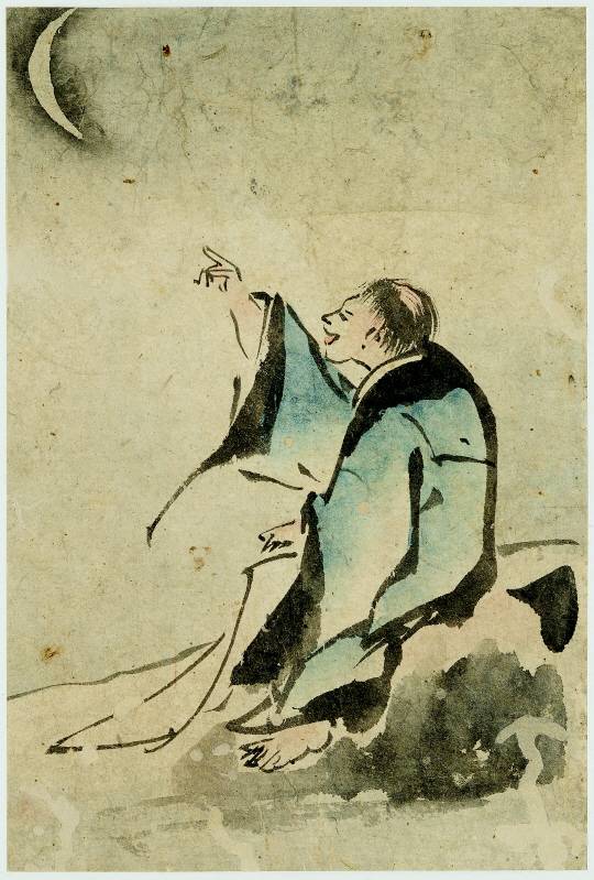 탄은 이정 ‘문월도(問月圖)’ 종이에 그린 수묵담채화, 24.0×16.0cm, 간송미술관 소장 /사진제공=간송미술문화재단