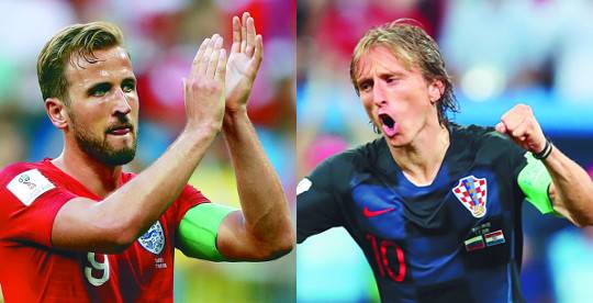 ‘젊음의 패기’를 앞세운 잉글랜드와 ‘베테랑의 관록’을 갖춘 크로아티아가 2018 러시아월드컵 마지막 결승행 티켓을 두고 12일(한국시간) 오전 3시 러시아 루즈니키 스타디움에서 4강전을 치른다. 이번 대회 득점왕을 노리는 잉글랜드의 해리 케인(왼쪽)과 크로아티아의 루카 모드리치는 조국이 월드컵에서 우승할 경우 ‘발롱도르’ 수상 가능성이 높다. AP신화뉴시스