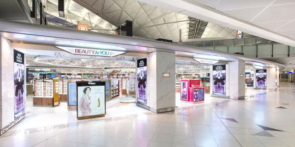 Hotel Shilla duty-free shop in Hongkong International Airport.