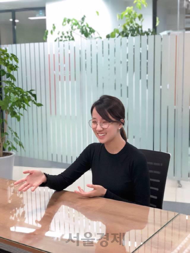 정지예 맘시터 대표가 서울 마포구 본사에서 창업에 뛰어든 계기를 소개하고 있다. /사진제공=맘시터