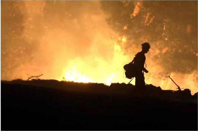 캘리포니아주 산불 (사진=유튜브 캡처)