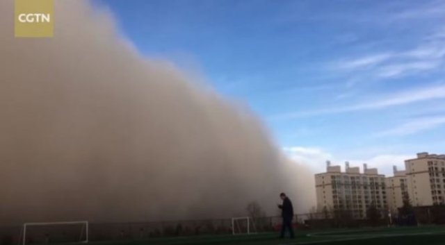 사진=중국 모래폭풍(CGTN 영상 캡처)