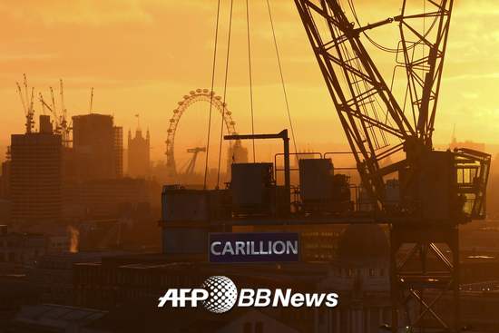 올해 초 파산한 영국 2위 건설업체 카릴리언의 영국 런던 시공 현장의 모습. /AFPBBNews=뉴스1