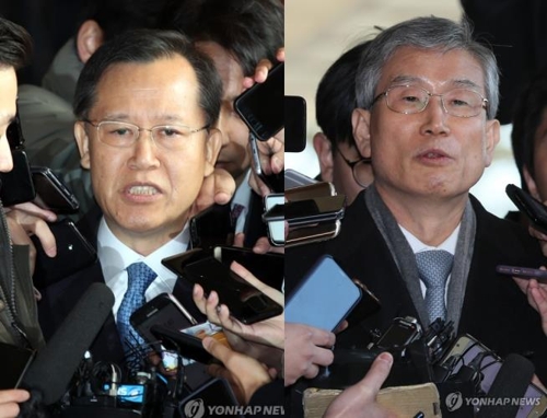 박병대 전 대법관(왼쪽)과 고영한 전 대법관 [연합뉴스 자료사진]