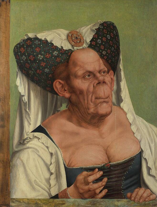 퀸텐 마세이스, <늙은 여인>, 1513년께, 목판에 유채, 런던 내셔널갤러리.