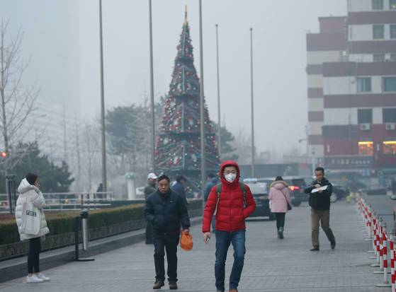 지난해 베이징의 크리스마스 풍경. [연합뉴스]