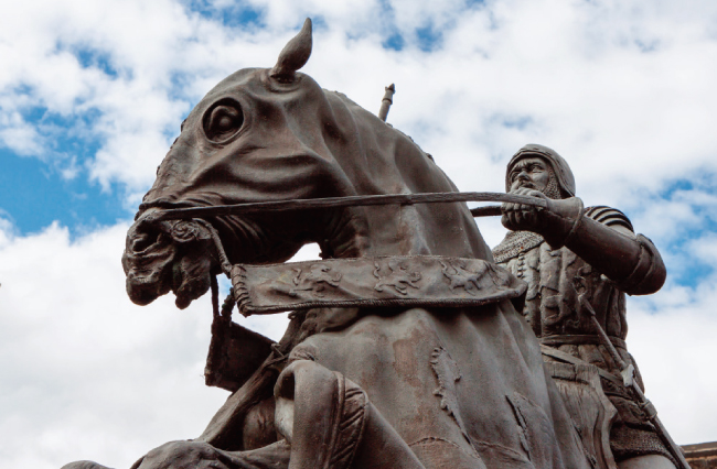 14세기 영국의 전쟁영웅 헨리 홋스퍼 퍼시의 동상. [shutterstock]