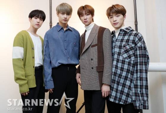 (왼쪽부터) 세븐틴 멤버 호시, 준, 디에잇, 디노 /사진=김휘선 기자