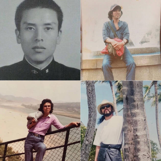 김칠두씨의 젊은 시절 모습. (왼쪽 위부터 시계방향) 1974년 촬영한 고등학교 졸업사진. 23살이던 1978년 서울 대공원에서 촬영한 사진. 2006년 태국 여행 때 찍은 사진. 25살이던 1980년 부여 낙화암에서 촬영한 사진. 김칠두씨 인스타그램