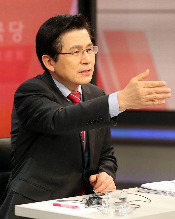 자유한국당 황교안 당대표 후보가 지난 20일 오후 서울 종로구 채널A 사옥에서 합동TV토론회를 갖고 있다. (사진=공동취재단)