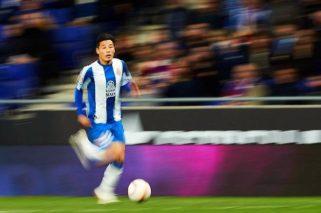 ▲ 우에스카전 풀타임을 뛰며 호평을 받은 우레이 ⓒ연합뉴스/EPA