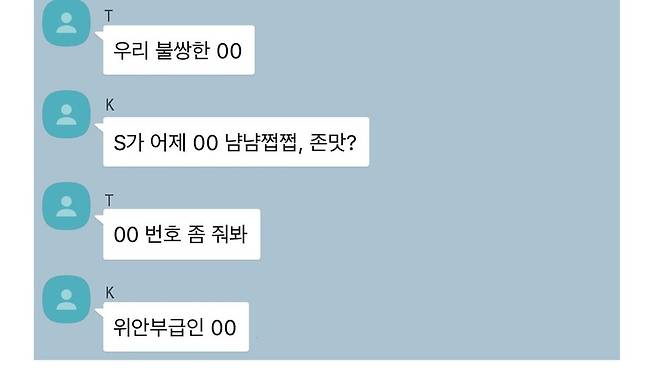 일본군 위안부 비하 표현이 들어가 있는 정준영 단톡방