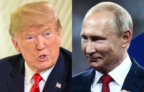 미국 도널드 트럼프 대통령(왼쪽)과 러시아 블라디미르 푸틴 대통령
