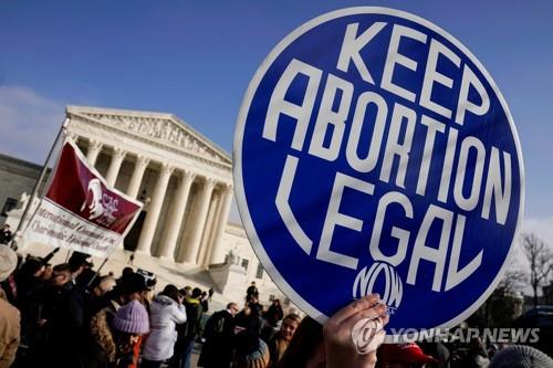 지난 1월 워싱턴에서 열린 낙태 합법화 찬성 시위[로이터=연합뉴스]