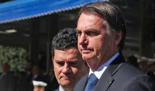 자이르 보우소나루 대통령(오른쪽)과 세르지우 모루 법무장관 [브라질 뉴스포털 G1]