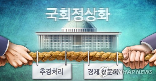 국회 정상화, 여야 줄다리기 (PG) [장현경 제작] 일러스트