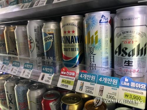서울 시내 한 편의점에 진열된 일본 맥주 [연합뉴스 자료사진]