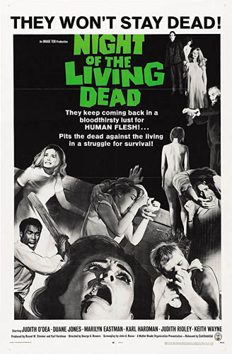 조지 로메로의 영화 <살아난 시체들의 밤>(1968) 포스터 / 경향자료