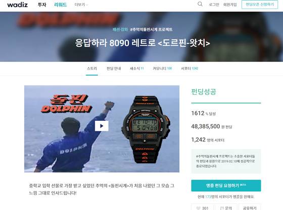 전자시계 판매량이 늘자 타임메카는 레트로 감성을 자극하는 상품을 원하는 소비자가 많을 것이라 판단하고 돌핀 시계를 내놨다. 이 상품은 크라우드펀딩 플랫폼에서 목표금액의 1612%를 모았다.