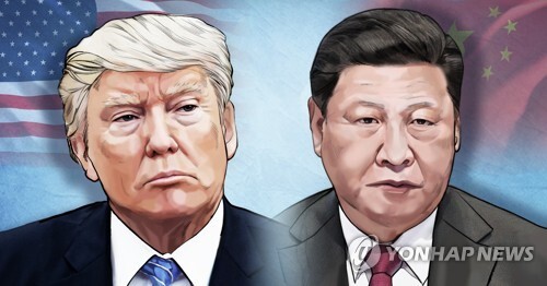 미국 트럼프 대통령 - 중국 시진핑 국가주석 (PG) [장현경, 정연주 제작] 일러스트