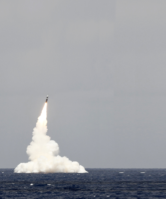 북한이 단거리 미사일을 발사한 5월 9일 미국 해군이 SLBM을 시험발사한 것으로 알려졌다. [미국 해군 홈페이지 캡처]