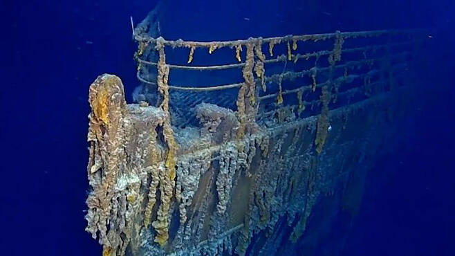 107년 전 침몰한 타이타닉호 현재 모습 공개…“부식 상태 심각”(사진=애틀랜틱 프로덕션)